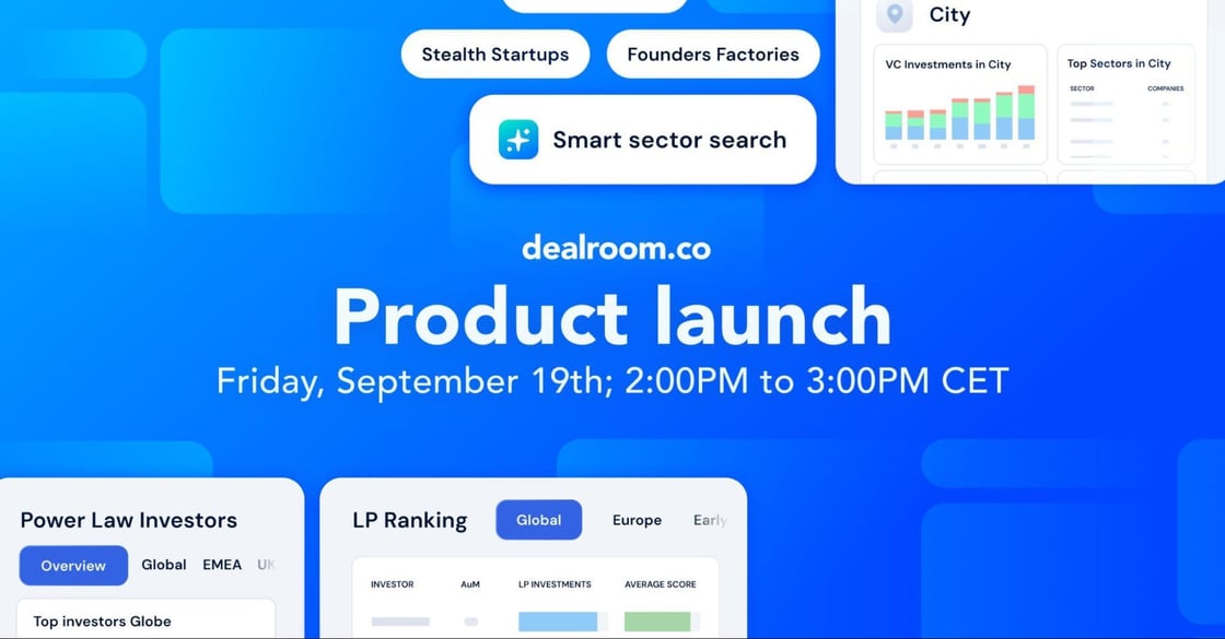 Dealroom Product Launch - 19 Sep