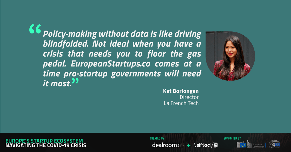 Quote from Kat Borlongan, Director of La French Tech, for European Startups report